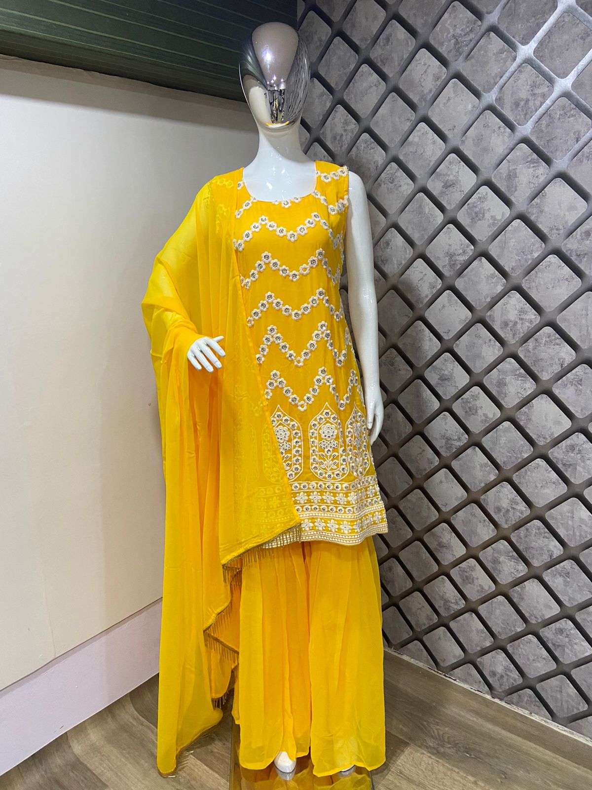 sharara designs yellow