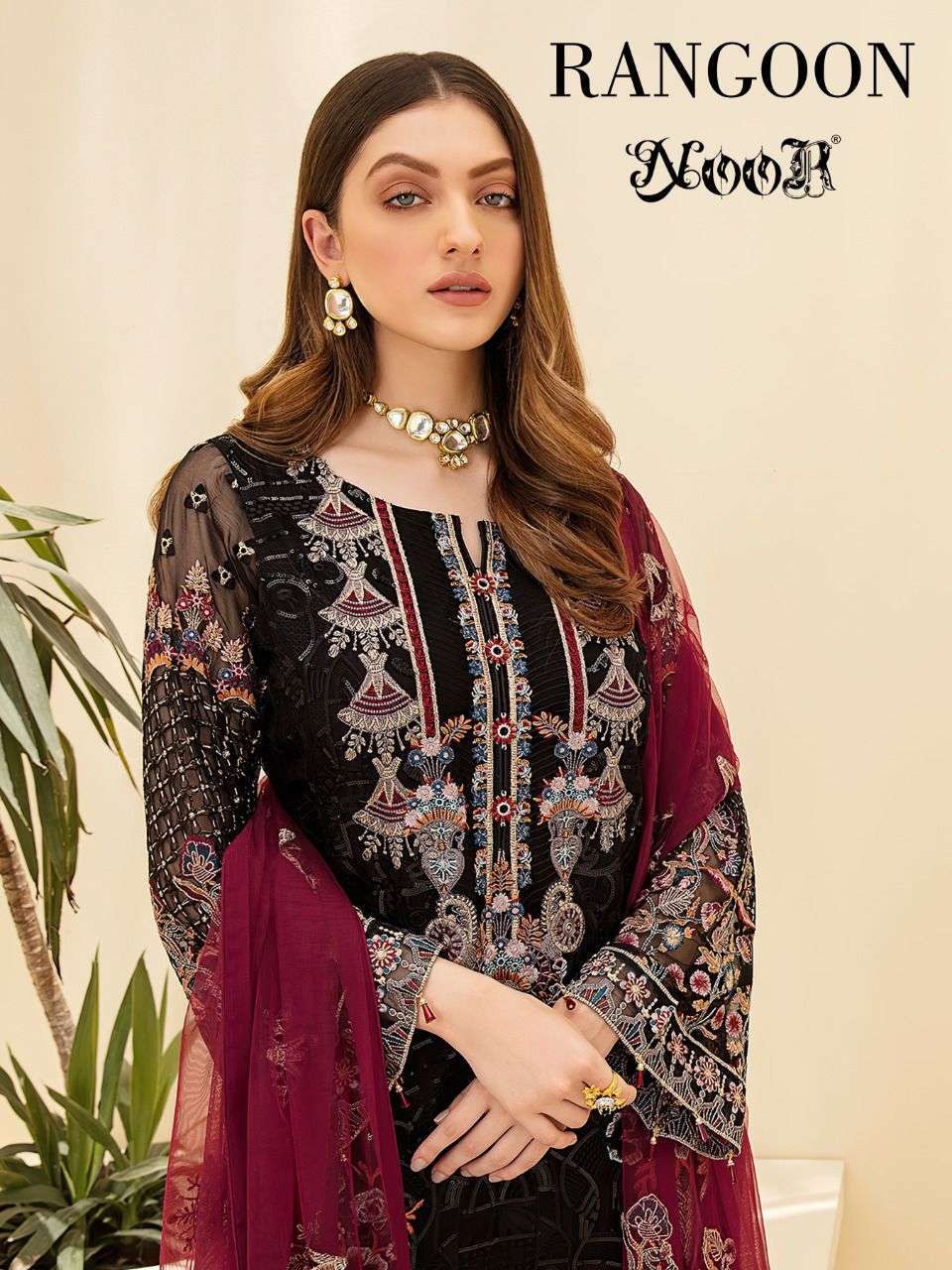 RANGOON BY NOOR 234 TO 236 SERIES PAKISTANI GEORGETTE DRESSES 