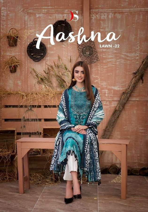 AASHNA LAWN VOL-22 BY DEEPSY SUITS 1331 TO 1337 SERIES DESIGNER COTTON DRESSES