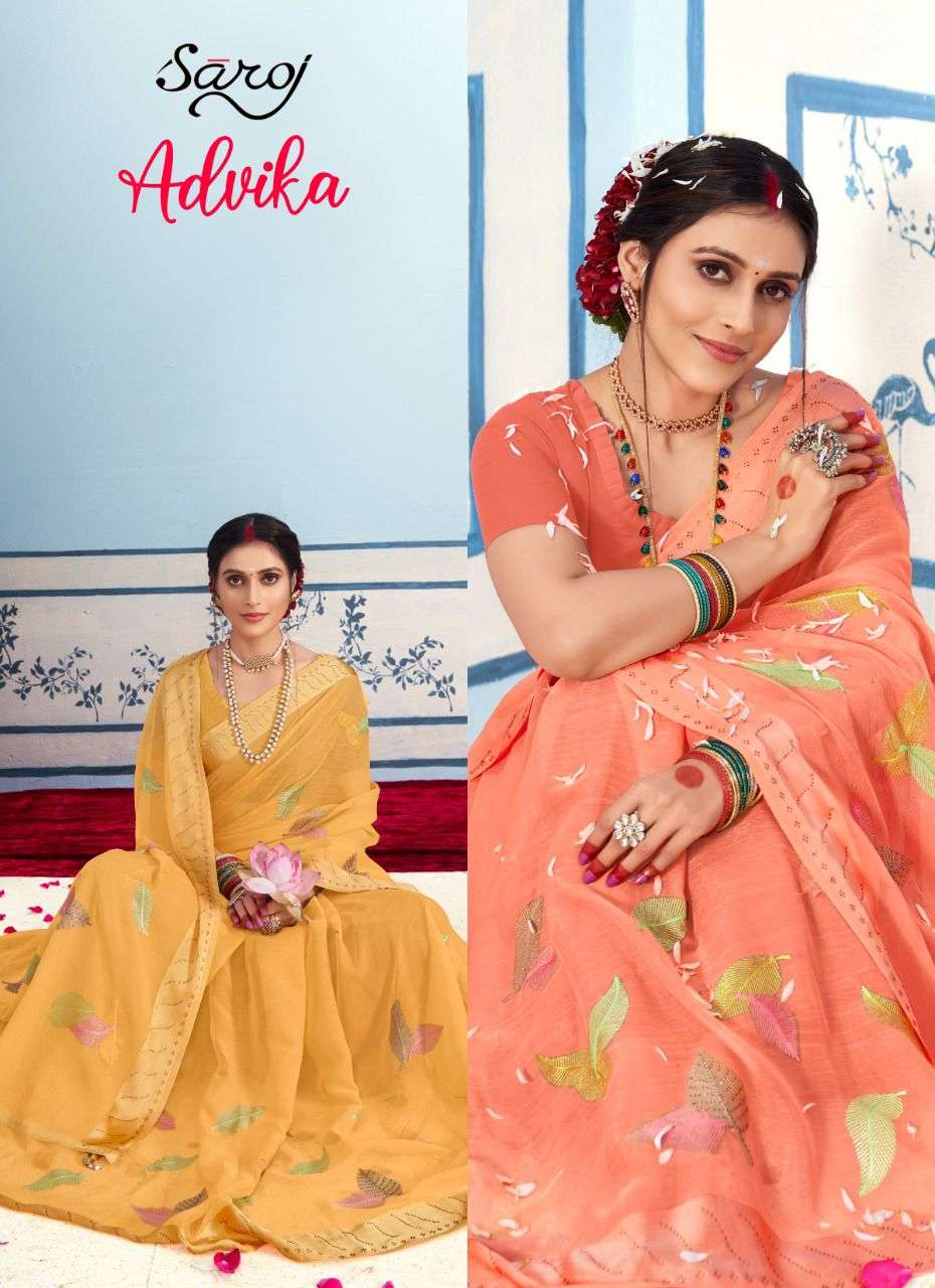 ADVIKA BY SAROJ 260001 TO 260006 SERIES DESIGNER SILK SAREES