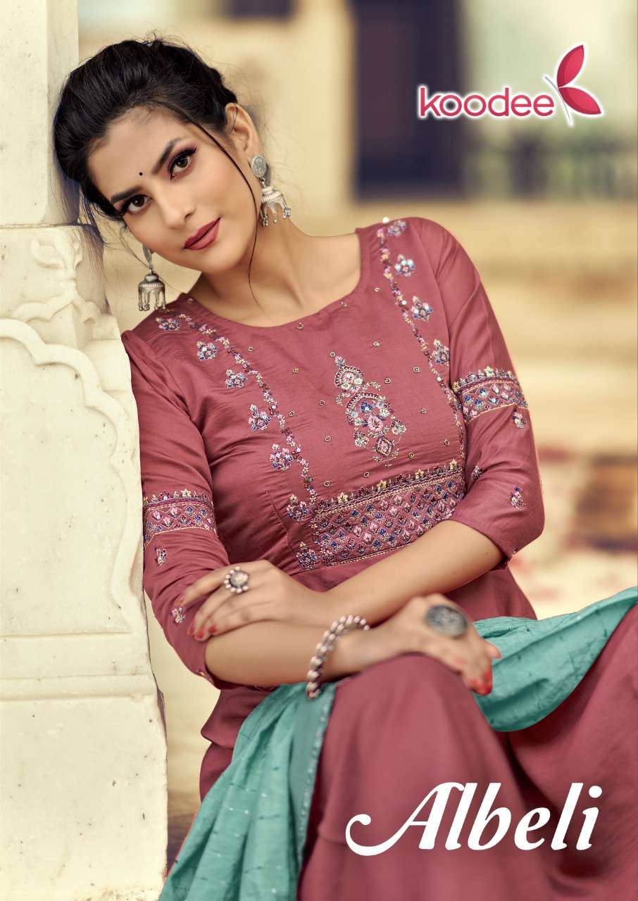 ALBELI BY KOODEE 1001 TO 1004 SERIES DESIGNER SILK DRESSES