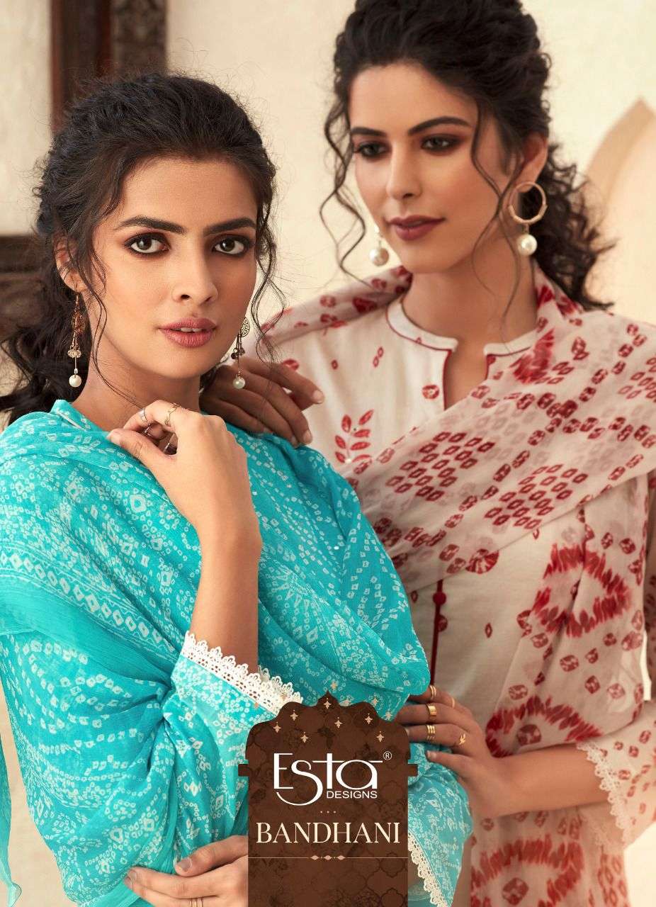 BANDHANI BY ESTA DESIGNS 1001 TO 1010 SERIES CHIFFON PRINTED DRESSES