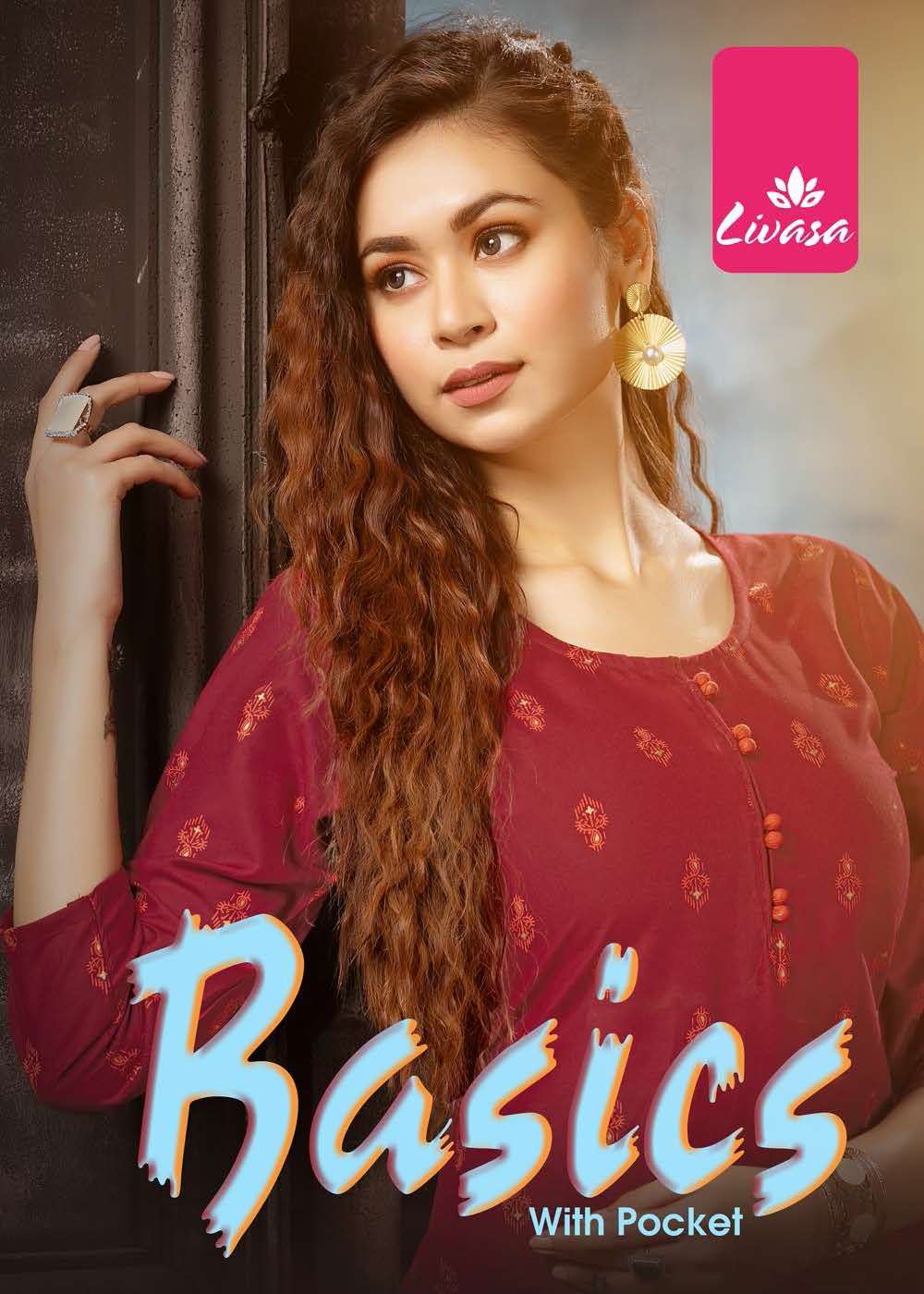 BASICS BY LIVASA 101 TO 107 SERIES DESIGNER RAYON KURTIS