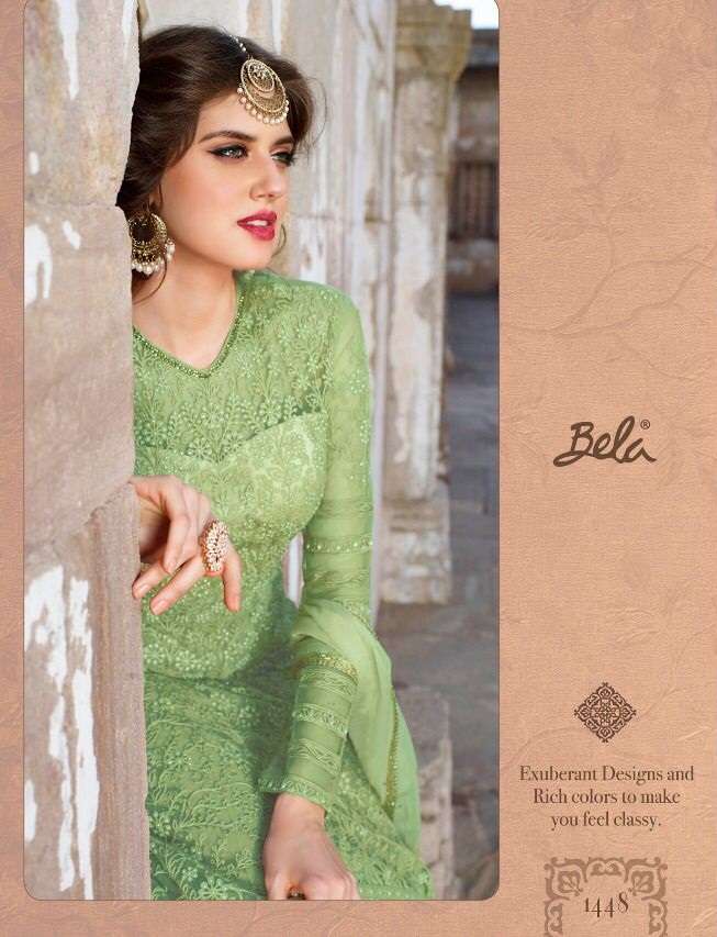 BELA 1448 HIT DESIGN BY BELA FASHION HEAVY NET ANARKALI DRESS