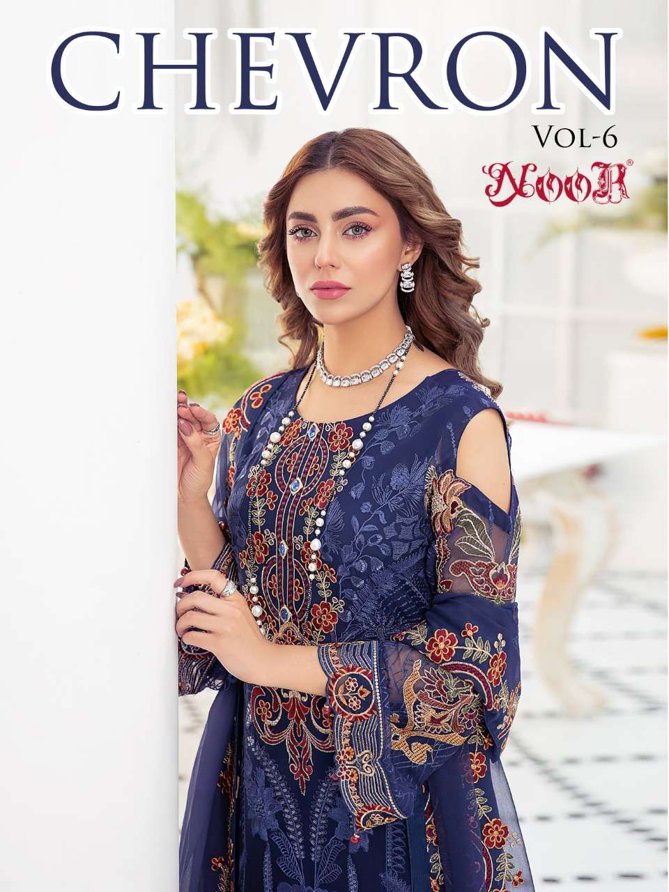 CHEVRON VOL-6 BY NOOR 30006 TO 30008 SERIES GEORGETTE DRESSES