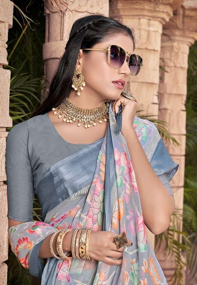 CINDRELLA BY SANGEETA TEXTILES 2391 TO 2399 SERIES DESIGNER BRASSO SAREES