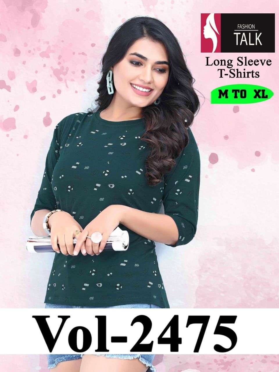 FASHION TALK VOL-2475 BY FASHION TALK 01 TO 08 SERIES DESIGNER TOPS