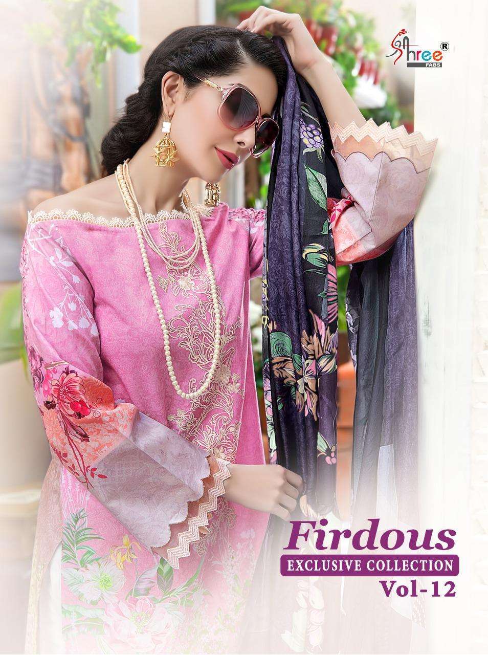 FIRDOUS EXCLUSIVE COLLECTION VOL-12 BY SHREE FABS 1302 TO 1306 SERIES JAM SILK DRESSES