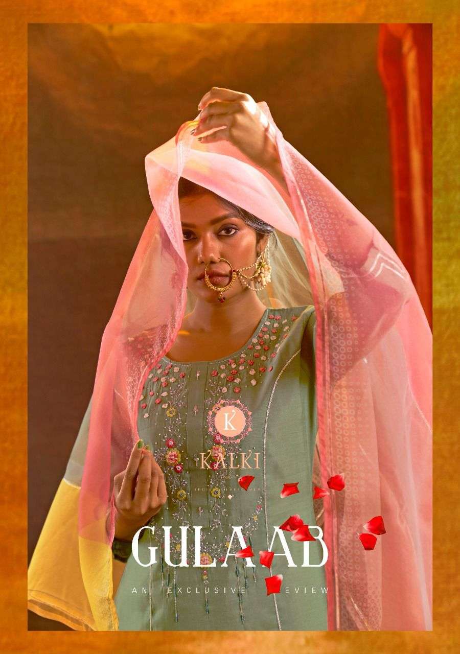 GULAAB BY KALKI FASHION 52001 TO 52006 SERIES DESIGNER SILK DRESSES