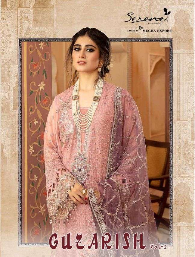 GUZARISH VOL-2 BY SERENE 3401 TO 3405 SERIES FAUX GEORGETTE DRESSES