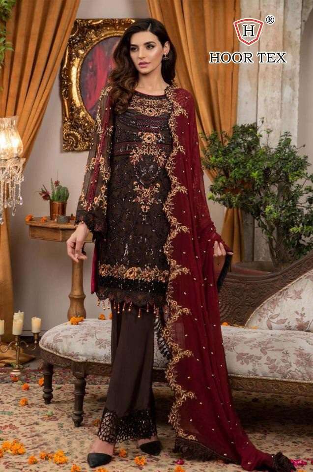 HOOR TEX 23017 HIT DESIGN BY HOOR TEX FAUX GEORGETTE PAKISTANI DRESS