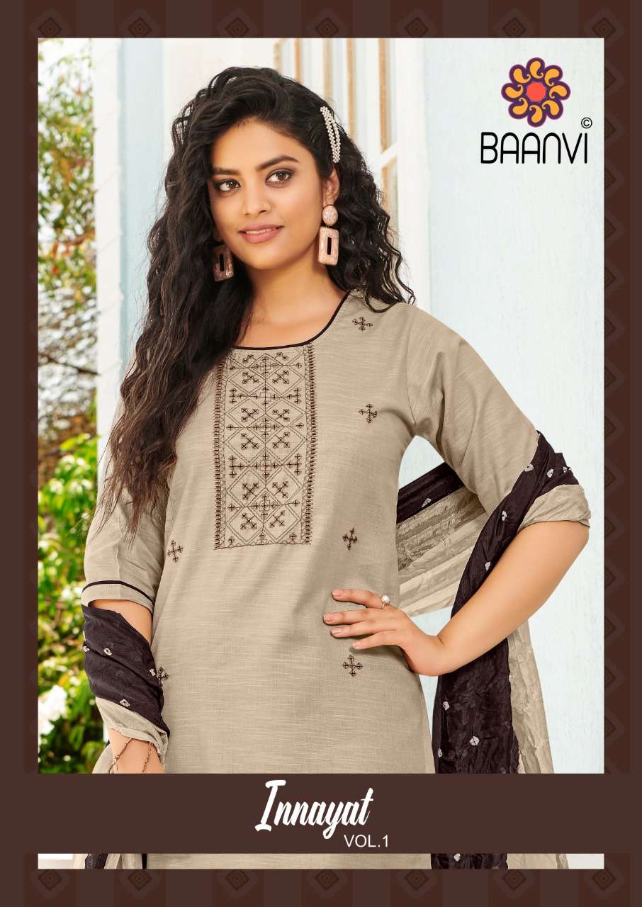 INNAYAT BY BAANVI 101 TO 106 SERIES COTTON EMBROIDERED DRESSES