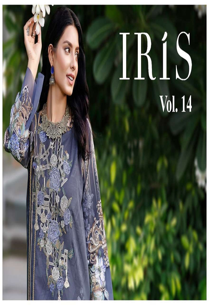 IRIS VOL-14 BY ASLIWHOLESALE 14001 TO 14010 SERIES COTTON PRINT DRESSES