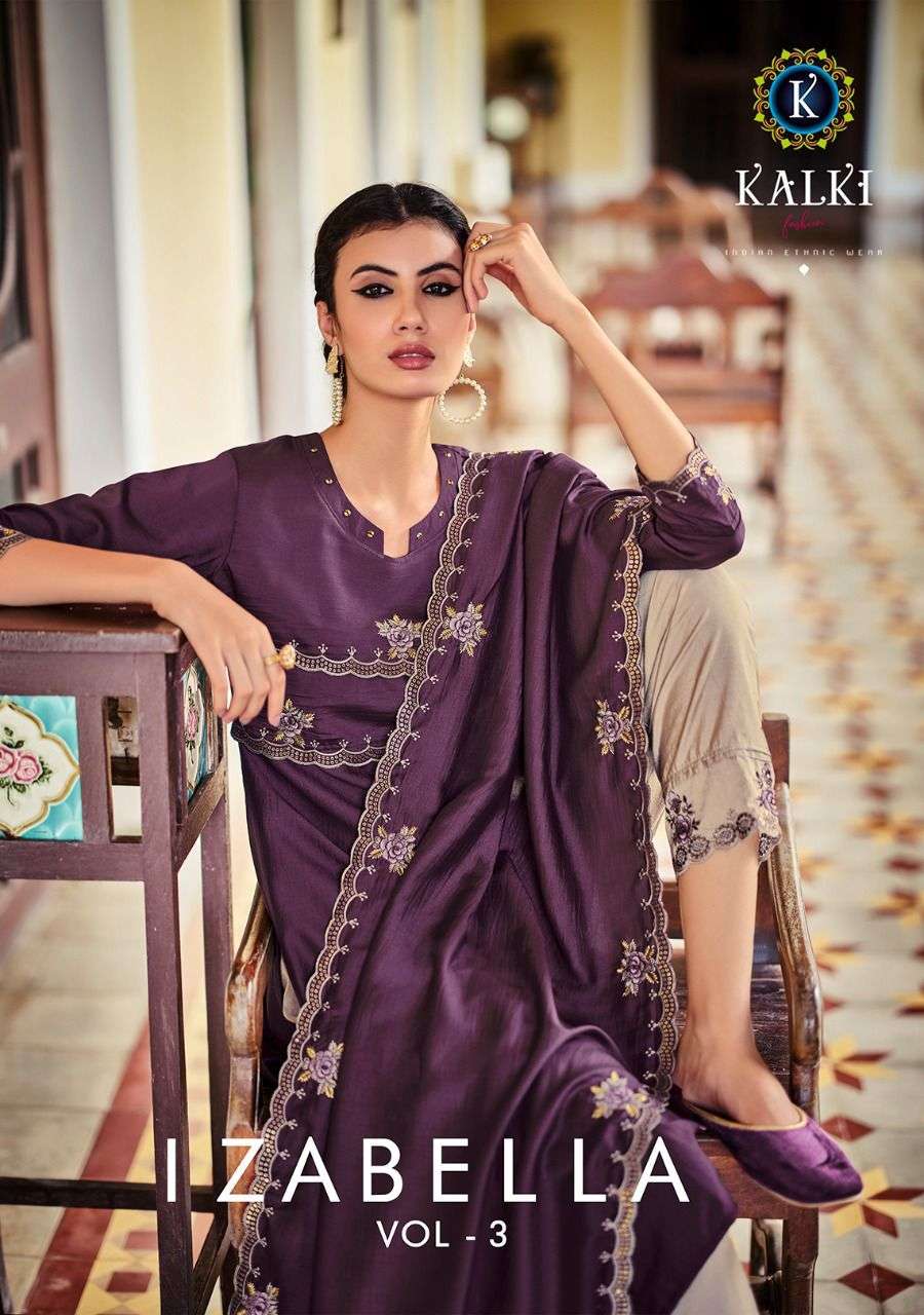 IZABELLA VOL-3 BY KALKI FASHION 92001 TO 92006 SERIES DESIGNER SILK DRESSES