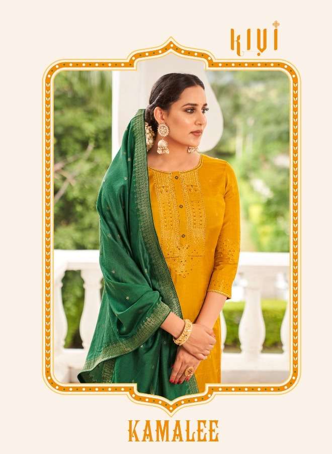 KAMALEE BY KALAROOP 12807 TO 12812 SERIES DESIGNER JACQUARD DRESSES