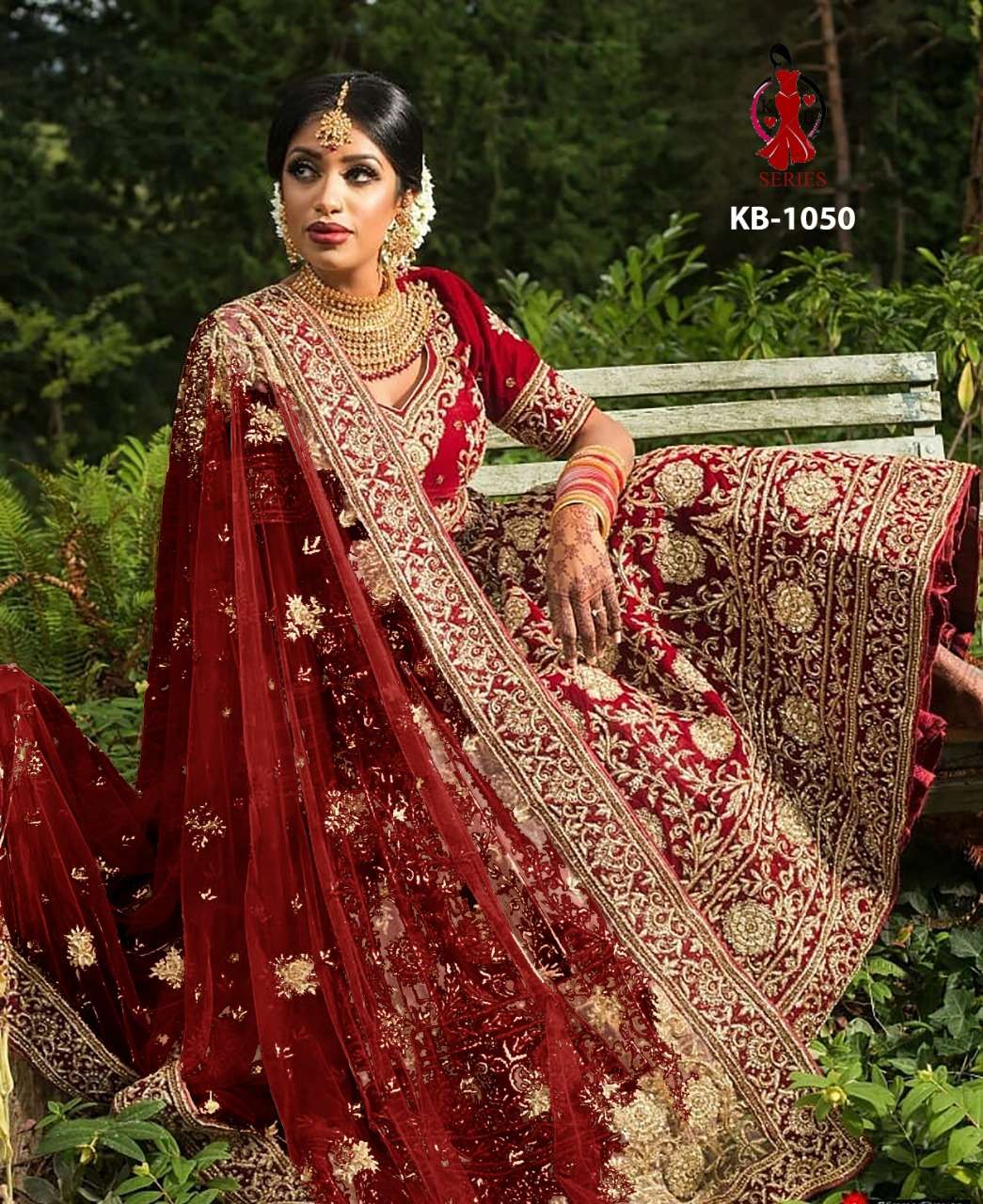 KB-1050 BY SENHORA HEAVY DESIGNER 9000 VELVET BRIDAL LEHENGA