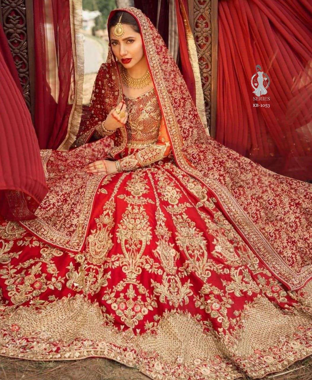 KB-1053 BY SENHORA HEAVY DESIGNER BUTTEFLY NET BRIDAL LEHENGA