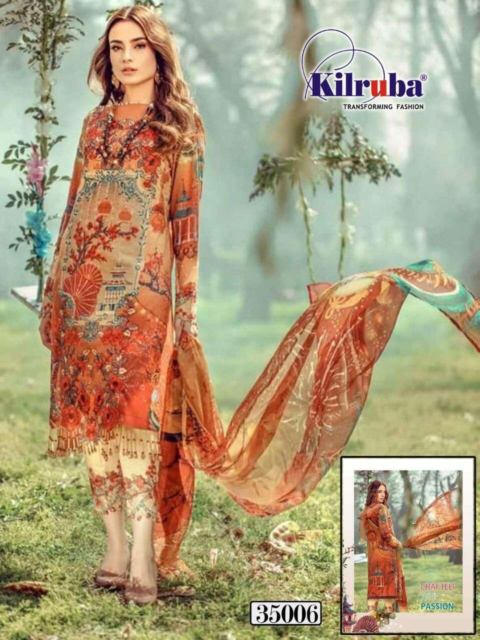 KILRUBA 35006 HIT DESIGN BY KILRUBA PURE COTTON PAKISTANI DRESS