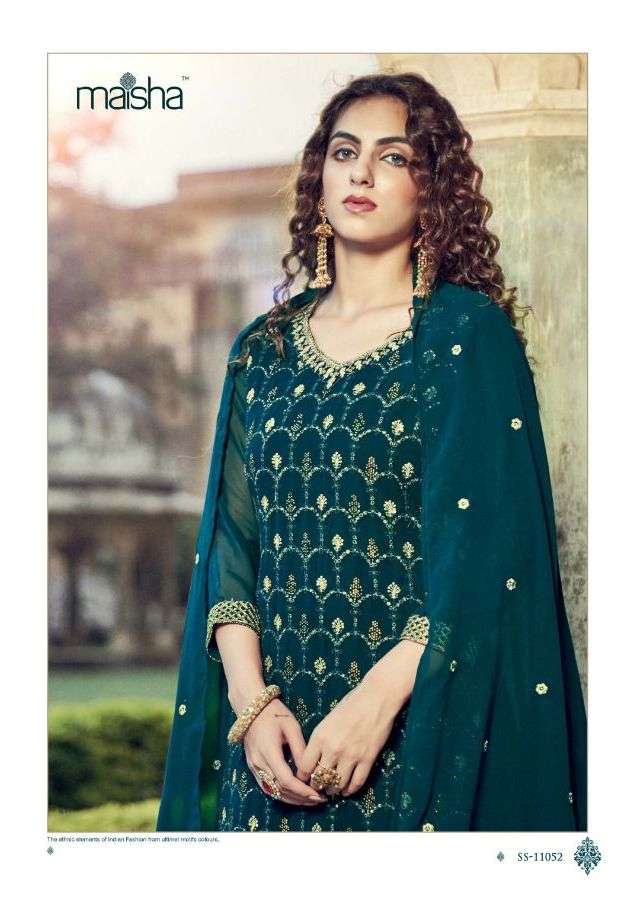 KORAA BY MAISHA 11052 TO 11056 SERIES PURE GEORGETTE EMBROIDERED DRESSES