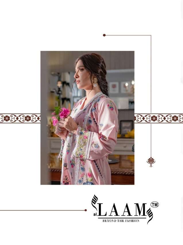 L-101 COLOURS BY AL LAAM 101-A TO 101-C SERIES DESIGNER COTTON  PAKISTANI DRESS