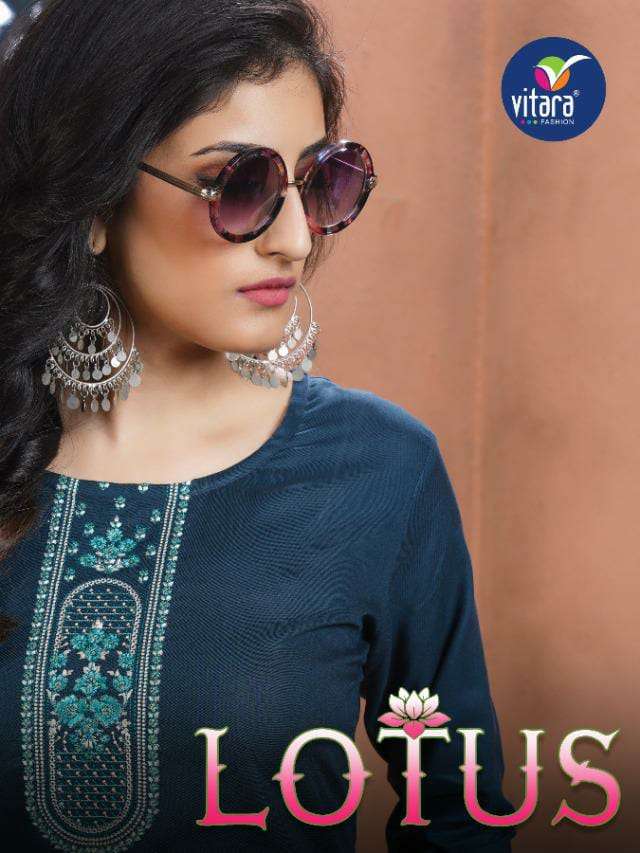 LOTUS VOL-2 BY VITARA FASHION 1001 TO 1006 SERIES DESIGNER RAYON KURTIS