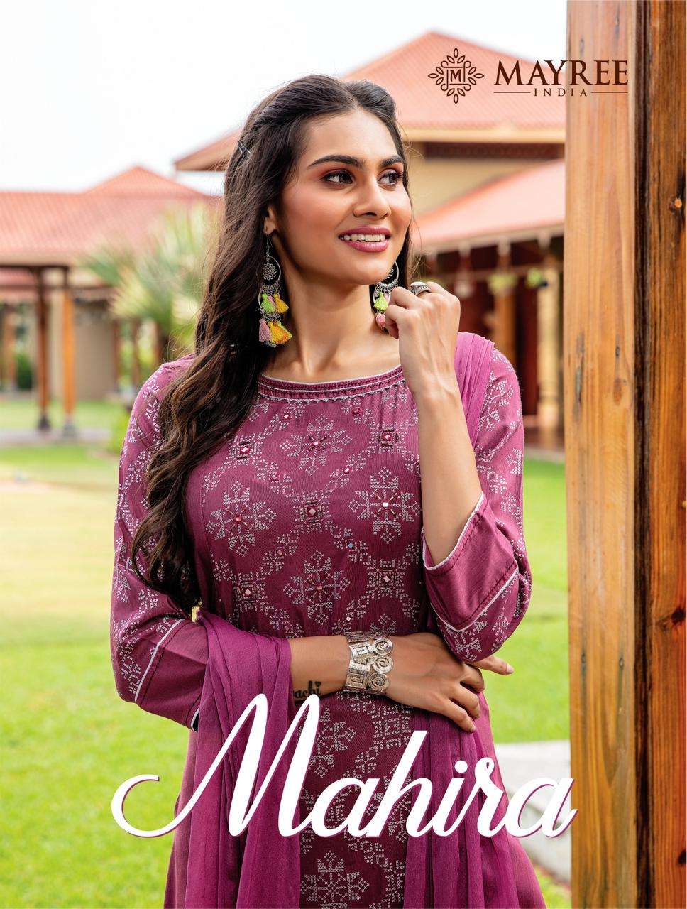 MAHIRA BY MAYREE INDIA 101 TO 108 SERIES DESIGNER RAYON DRESSES