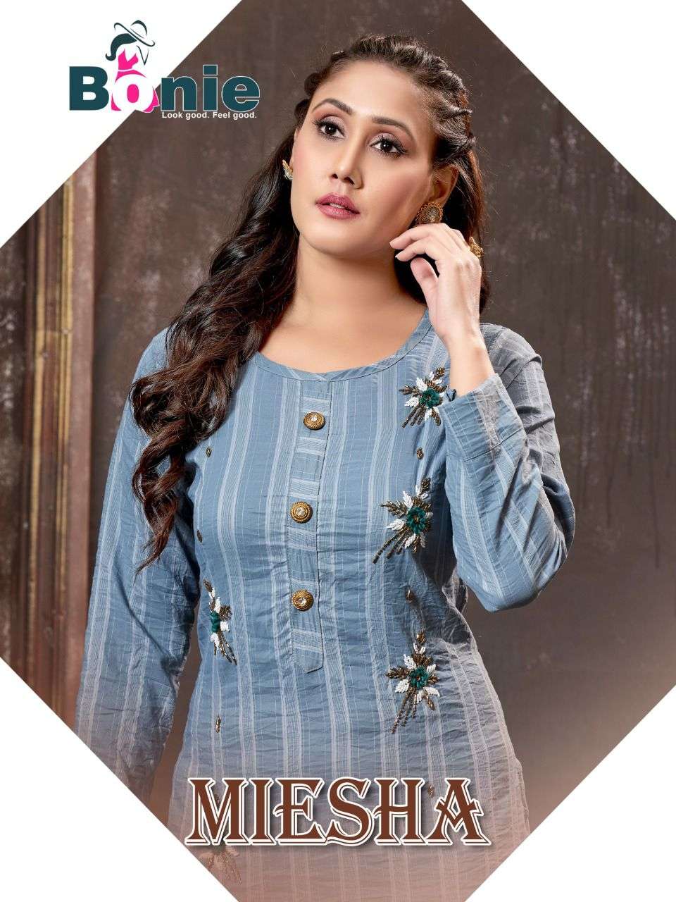 MIESHA BY BONIE 1001 TO 1008 SERIES DESIGNER LINING SILK KURTIS