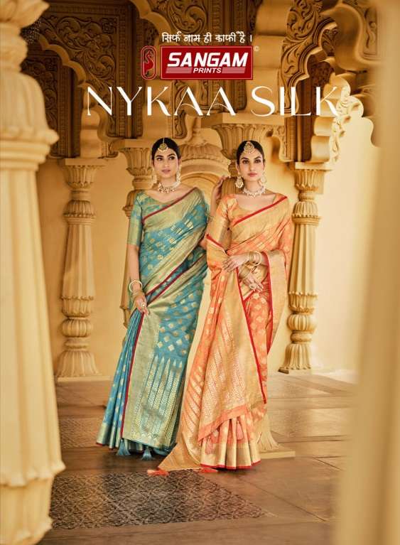 NYKAA SILK BY SANGAM PRINTS 6009 TO 6014 SERIES COTTON HANDLOOM SAREES