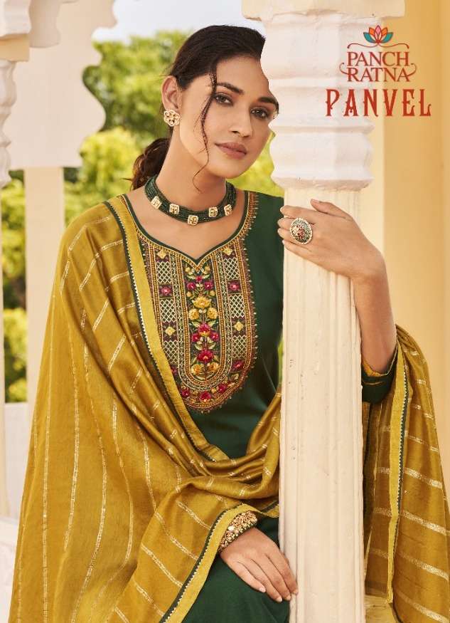 PANVEL BY PANCH RATNA 11571 TO 11575 SERIES DESIGNER SILK DRESSES