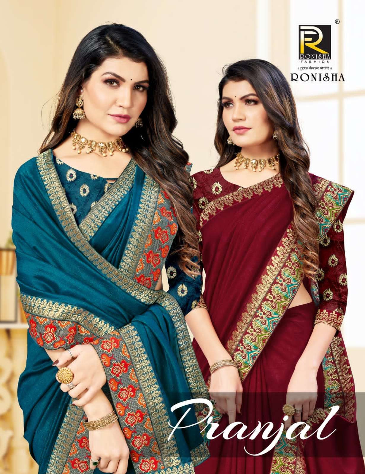 PRANJAL BY RONISHA FASHION 1001 TO 1008 SERIES DESIGNER SILK SAREES