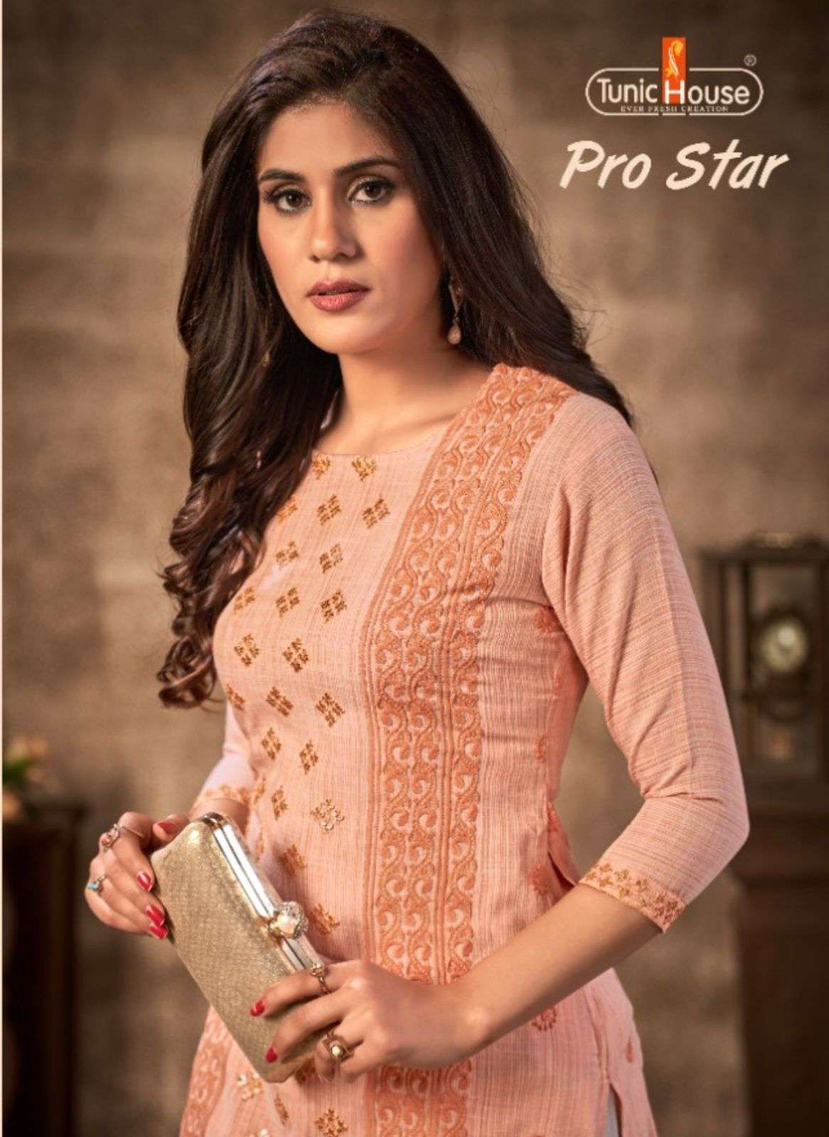 PRO STAR BY TUNIC HOUSE 16001 TO 16004 SERIES DESIGNER RAYON KURTIS WITH BOTTOM