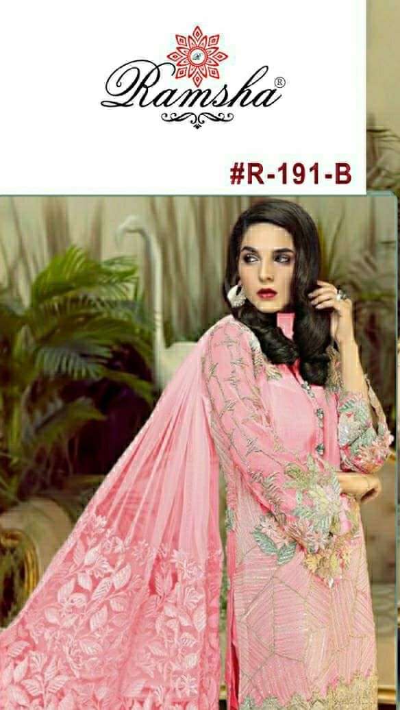 RAMSHA R-191 NX BY RAMSHA DESIGNER GEORGETTE PAKISTANI DRESSES