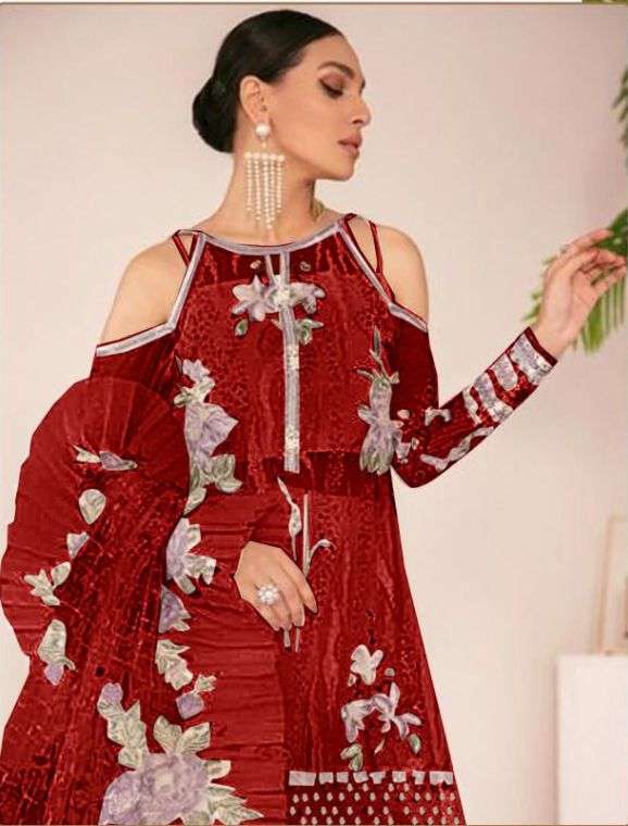 RAMSHA R-382 NX BY RAMSHA R-382-D TO R-382-G SERIES GEORGETTE EMBROIDERED DRESSES