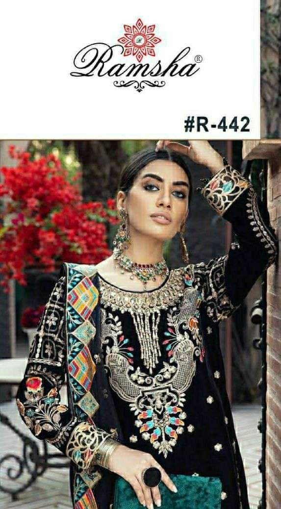 RAMSHA R-442 HIT DESIGN BY RAMSHA DESIGNER GEORGETTE PAKISTANI DRESS