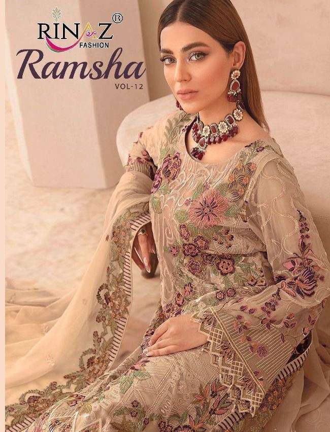 RAMSHA VOL-12 BY RINAZ FASHION 18001 TO 18004 SERIES FAUX GEORGETTE DRESSES