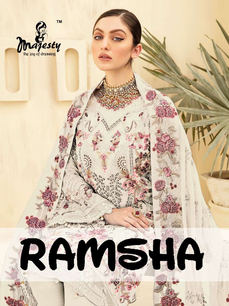 RAMSHA VOL-4 BY MAJESTY 157 TO 159 SERIES DESIGNER GEORGETTE DRESSES