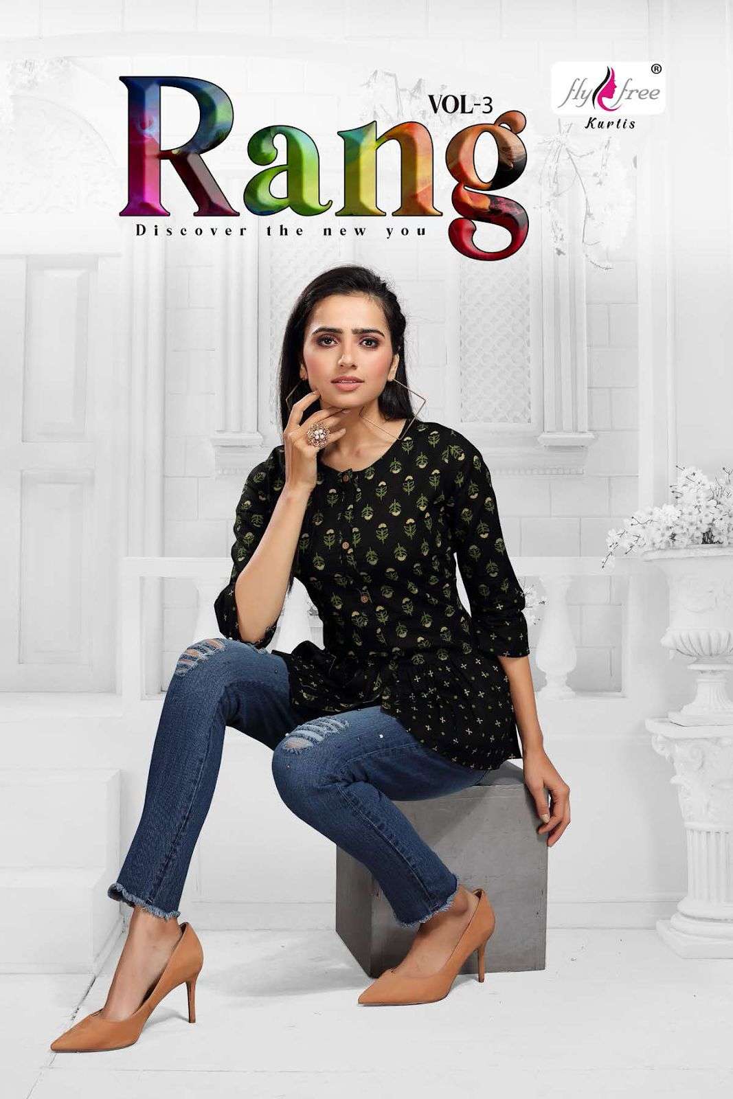 RANG VOL-3 BY FLY FREE 1001 TO 1008 SERIES DESIGNER COTTON SLUB TOPS