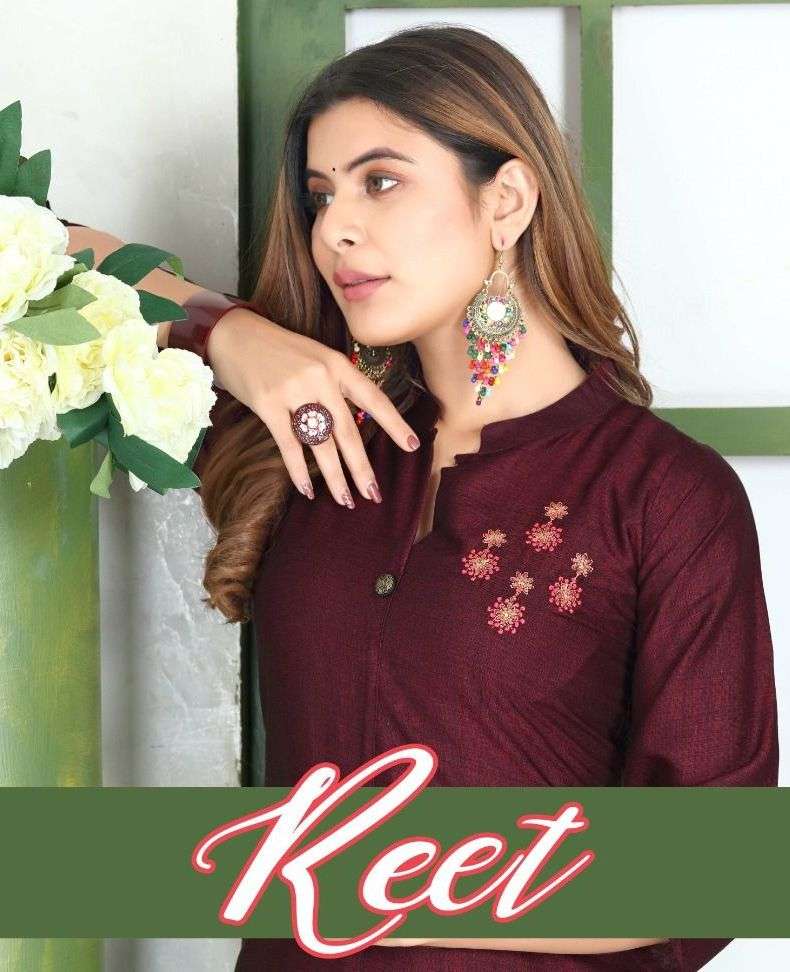 REET BY ASLIWHOLESALE 1011 TO 1018 SERIES DESIGNER RAYON KURTIS