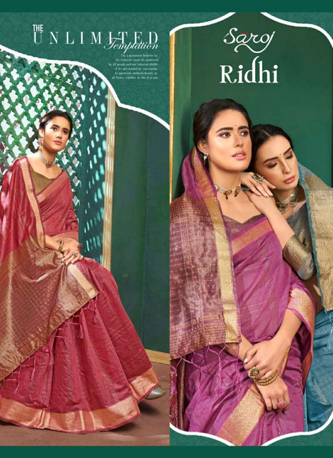 RIDHI BY SAROJ 229001 TO 229006 SERIES DESIGNER SILK SAREES