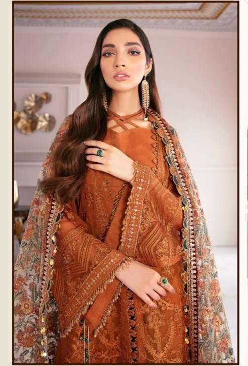 ROSEMEEN FLOWERPOT BY FEPIC D-5121 & D-5121-B SERIES GEORGETTE PAKISTANI DRESSES