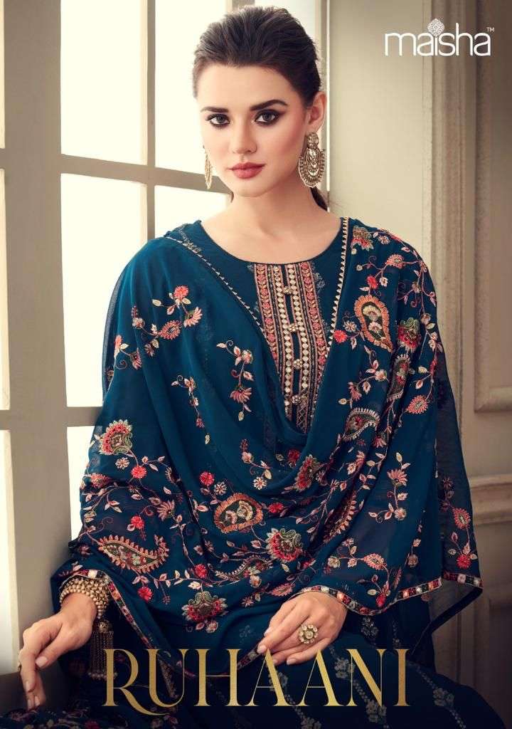 RUHAANI BY MAISHA 11023 TO 11028 SERIES GEORGETTE EMBROIDERED DRESSES