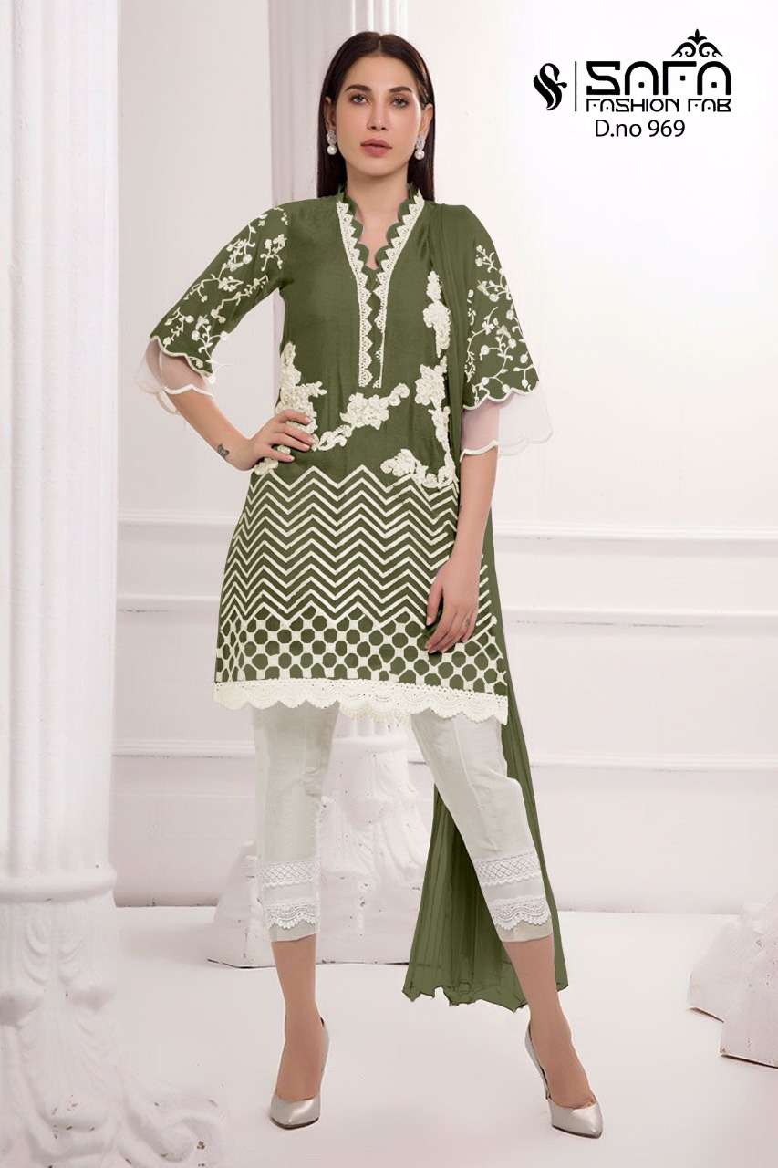 SAFA 969 COLOURS BY SAFA FASHION HUB DESIGNER PURE GEORGETTE DRESSES