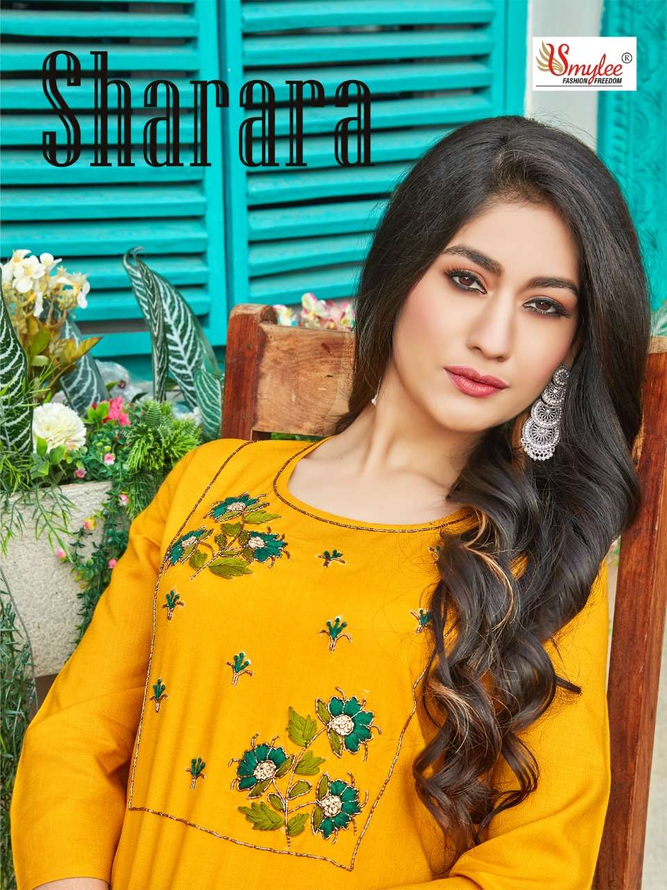 SHARARA BY SMYLEE 1001 TO 1006 SERIES DESIGNER RAYON KURTIS