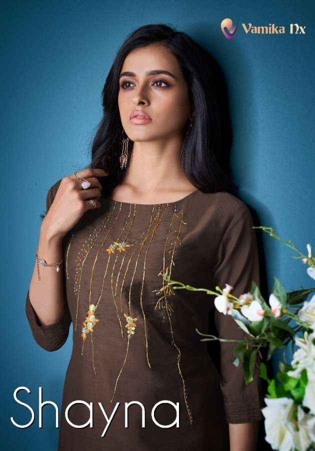 SHAYNA BY VAMIKA NX 1701 TO 1708 SERIES DESIGNER SILK KURTIS WITH BOTTOM