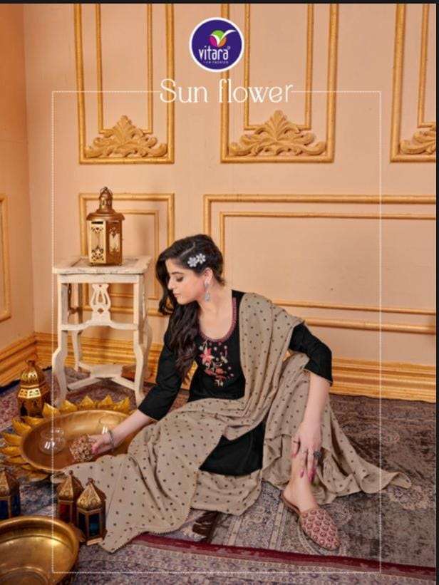 SUNFLOWER BY VITARA FASHION 1001 TO 1004 SERIES DESIGNER SILK DRESSES