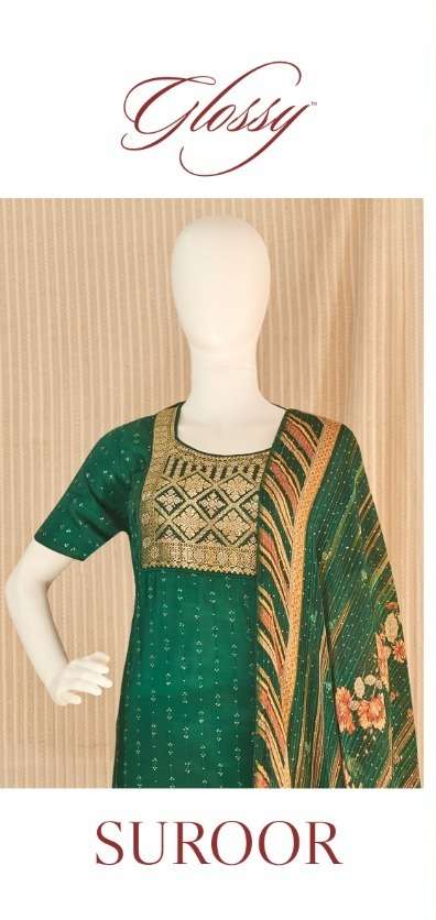 SUROOR BY GLOSSY 14103-A TO 14103-C SERIES UPADA EMBROIDERED DRESSES