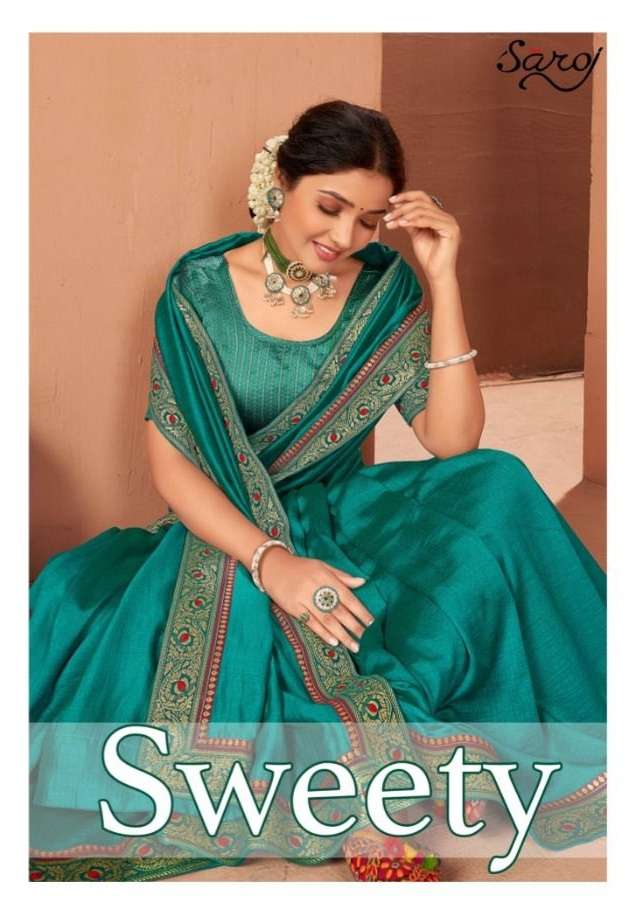 SWEETY BY SAROJ 1001 TO 1008 SERIES DESIGNER SILK SAREES