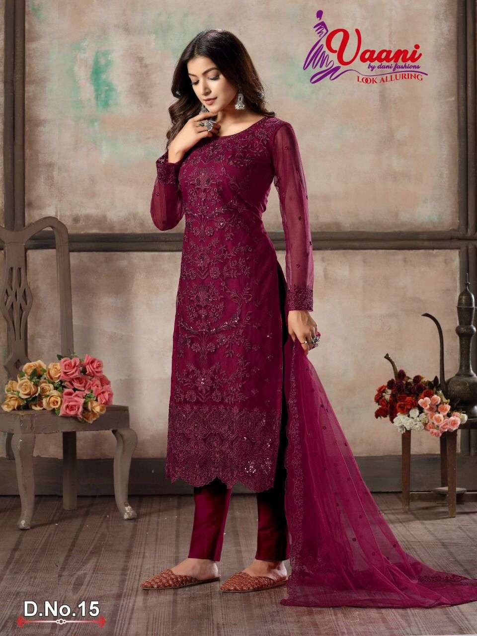 VAANI VOL-1 BY TWISHA 11 TO 18 SERIES EMBROIDERED NET DRESSES