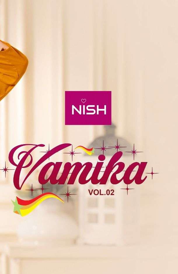 VAMIKA VOL-2 BY NISH 201 TO 206 SERIES HEAVY CHINNON STITCHED DRESSES