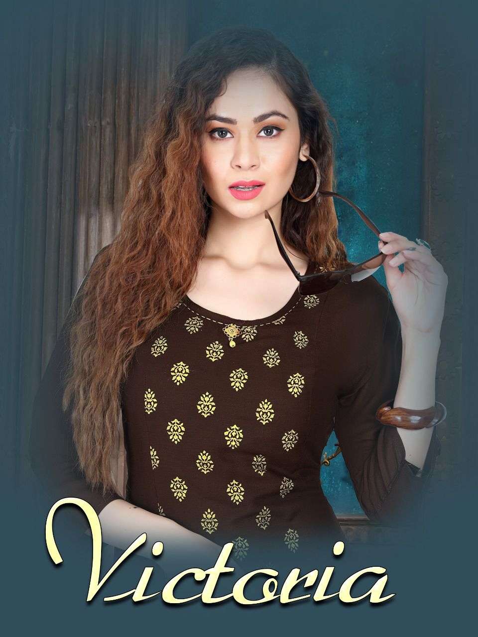 VICTORIA BY ASLIWHOLESALE 101 TO 108 SERIES DESIGNER RAYON KURTIS